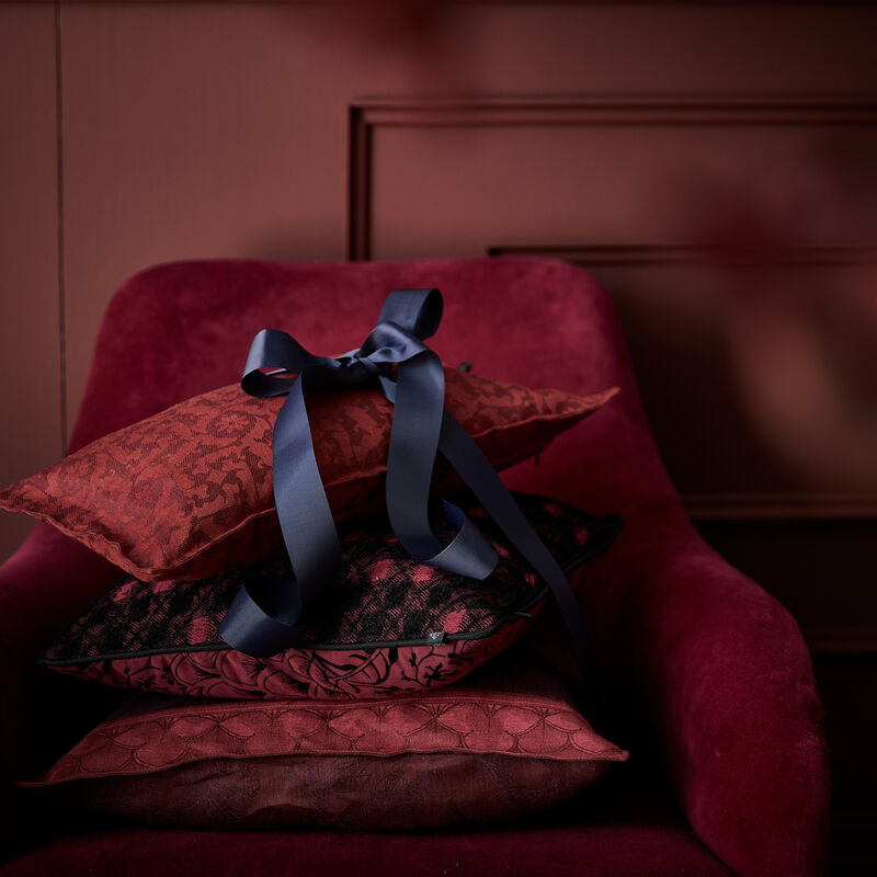 Kissenbezug Ottomane Fresque Burgundy 50x50 leinen, , hi-res image number 0