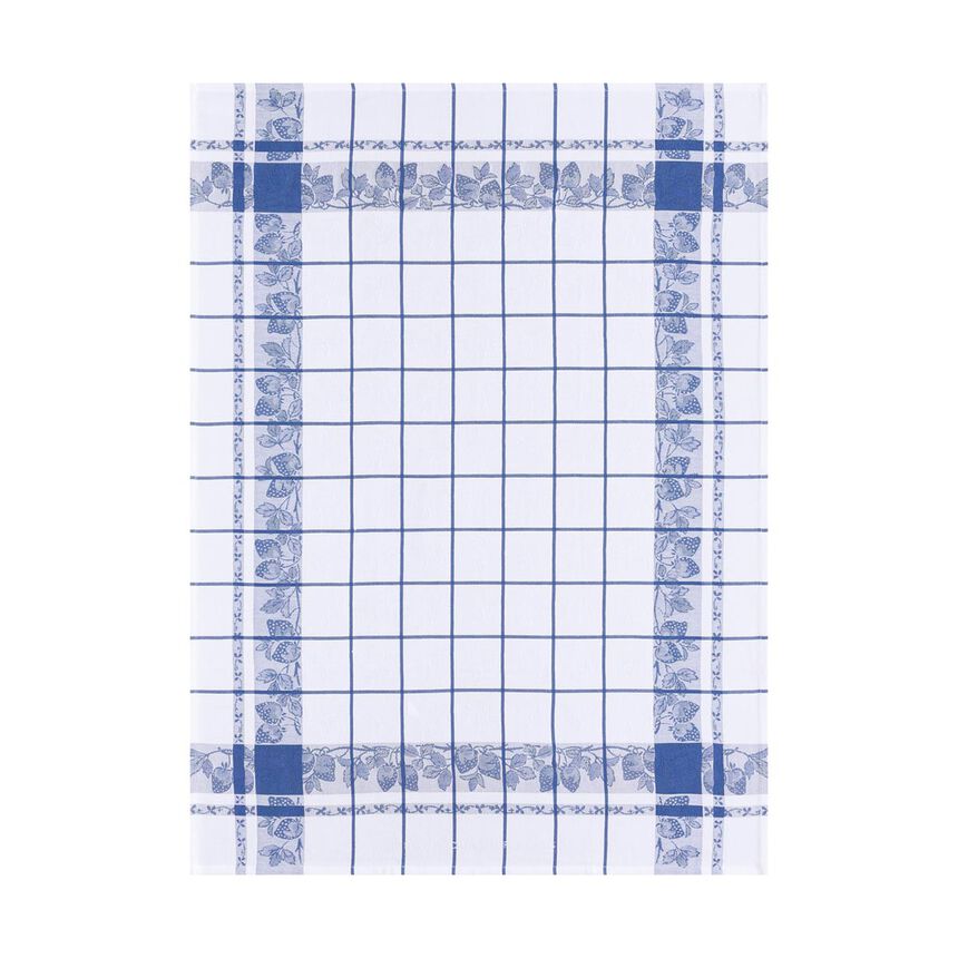 Geschirrtuch Fraises Bleu de France 60x80 baumwolle, , hi-res image number 0