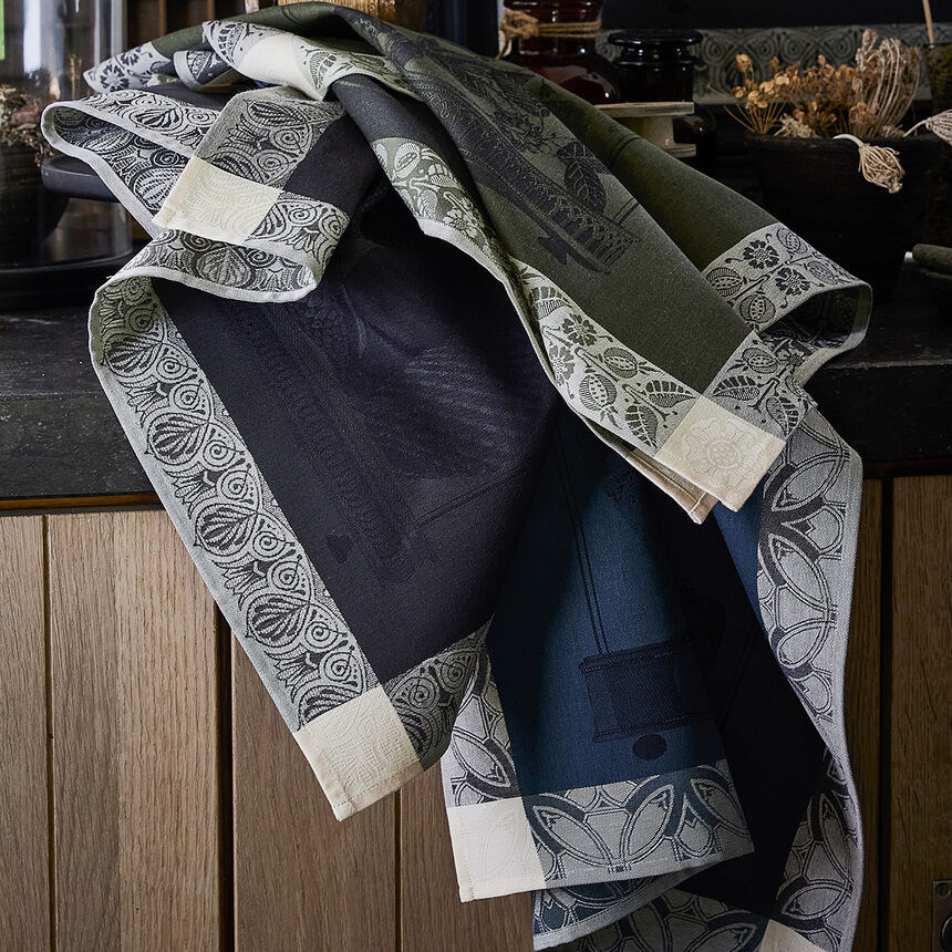 Geschirrtuch Curiosit&eacute;s Animales Nuit 60x80 100% baumwolle, , hi-res image number 1