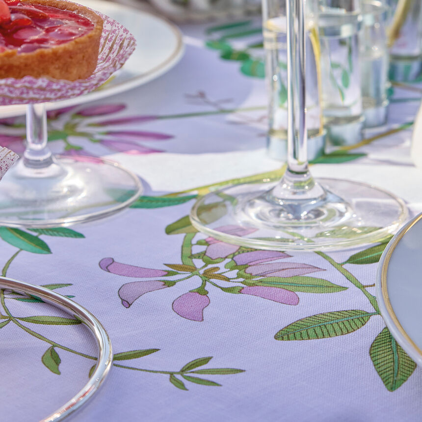 Tischl&auml;ufer Pois de senteur Floral 50x150 50% Baumwolle - 50% Leinen, , hi-res image number 0