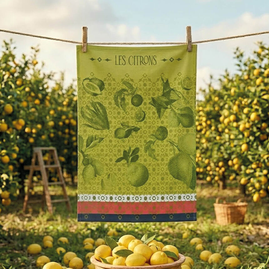 Geschirrtuch La beaut&eacute; du zeste Yuzu 60x80 baumwolle, , hi-res image number 0