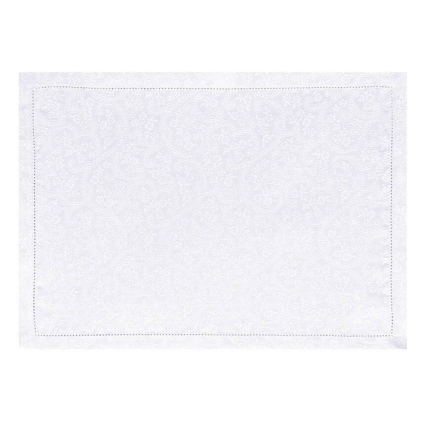 Tischset Portofino Fiori Bianco 50x36 leinen, , hi-res image number 1