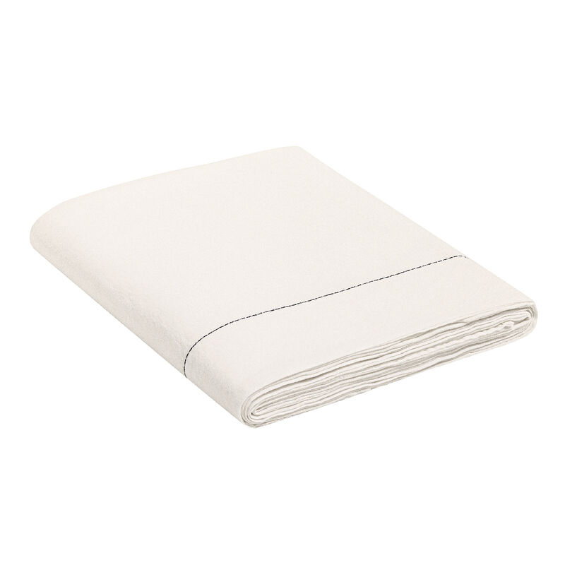 Bettlaken Nuances Blanc 190X290 50% Baumwolle - 50% Leinen, , hi-res