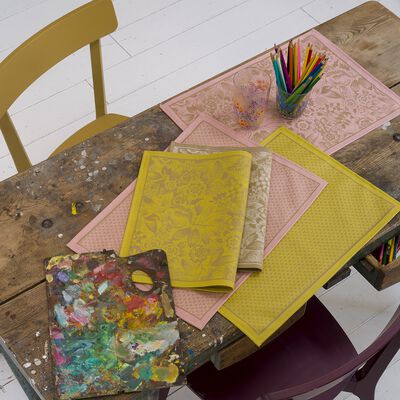 Beschichtete Tischset Osmose Tressage Baumwolle