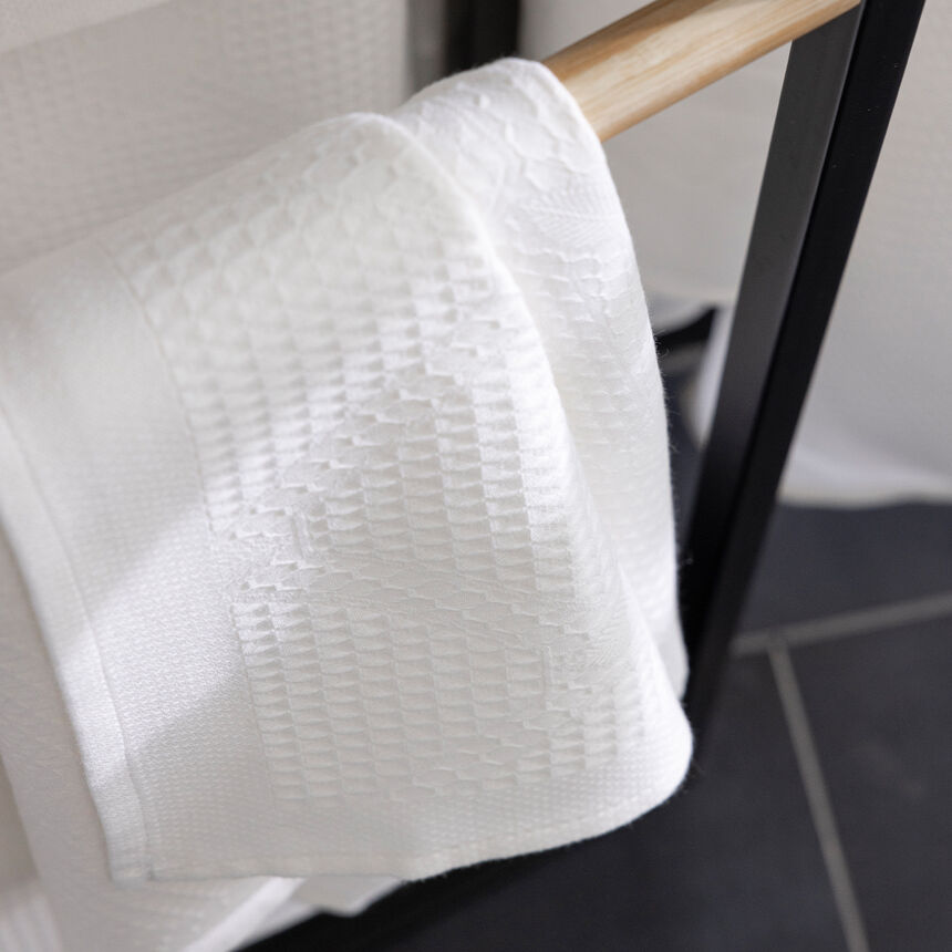 Handtuch Pois de senteur Blanc 50x100 100% baumwolle, , hi-res image number 0