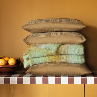 Plaid H&ocirc;tel particulier Mohair x Brun de Vian-Tiran