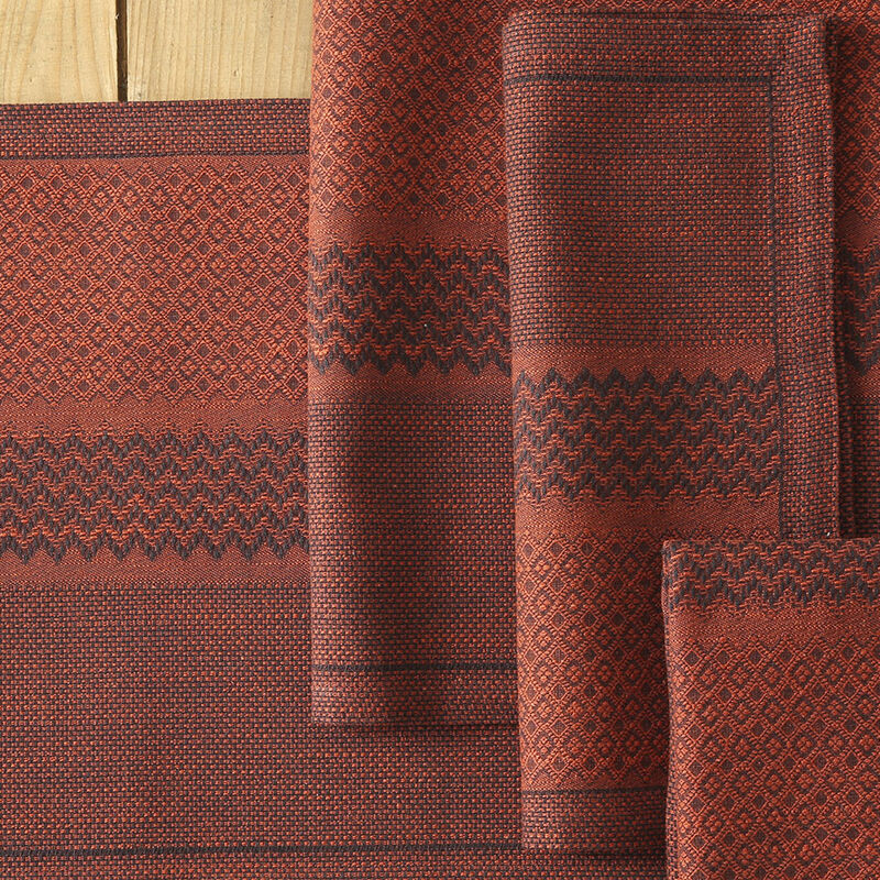 Serviette Slow Life Goji 50x30 89% baumwolle / 11% leinen, , hi-res image number 1
