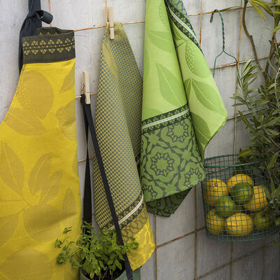 Schürze Sous les Citronniers Jaune 90x96 baumwolle,  Schürze Sous les Citronniers Jaune 90x96 baumwolle