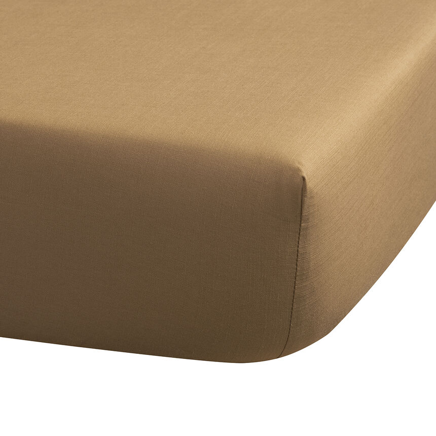 Spannbettlaken Eclat Cannelle 90X200X35 100% baumwolle, , hi-res image number 0