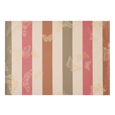 Beschichtete Tischset Bal des papillons Beschichtet P&ecirc;che 50x36 100% baumwolle
