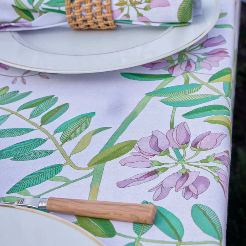 Tischdecke Pois de senteur Floral 150x150 50% Baumwolle - 50% Leinen, , hi-res image number 6