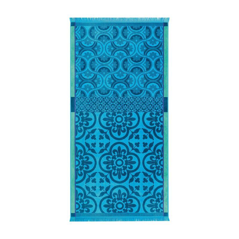Strandtuch Santorin Turquoise 100x200 baumwolle, , hi-res image number 1