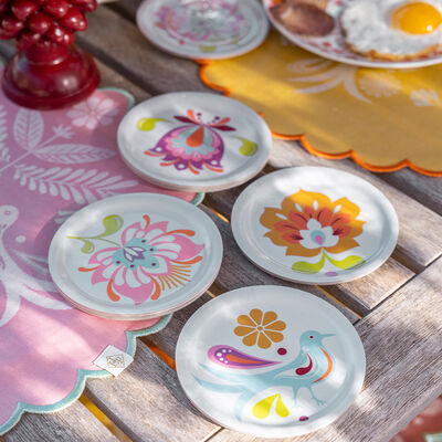 Packung 4 glasuntersetzer Alegria Holz