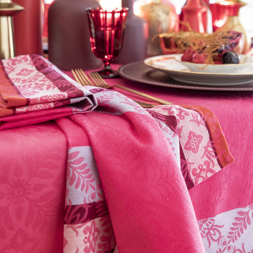 Serviette Mumbai Fuchsia 50x50 100% baumwolle, , hi-res image number 3