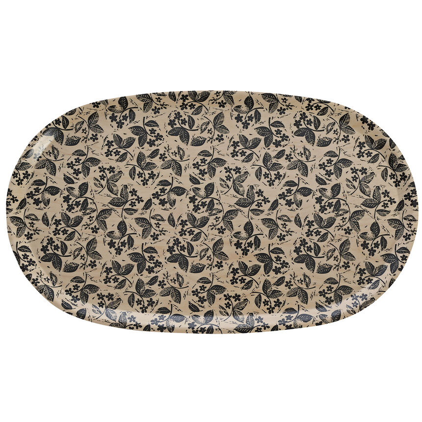 Das Tablett Slow Life Carbone oval55x32 Holz / 100% Birke
 , , hi-res image number 0