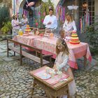 Tischdecke Asia mood Rose thé 175x175 baumwolle, , hi-res image number 0