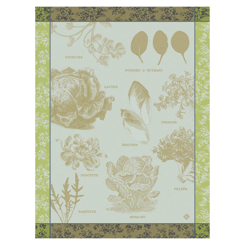 Geschirrtuch Salades Illustrées Endive 60x80 baumwolle, , hi-res image number 0