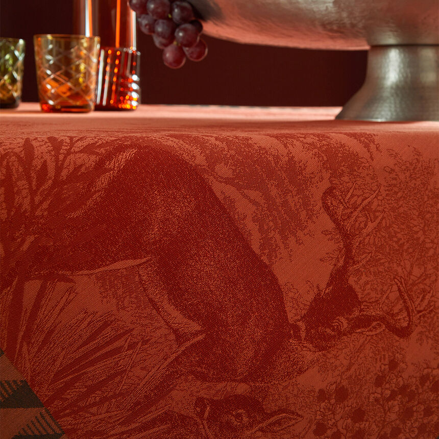 Tischdecke For&ecirc;t enchant&eacute;e Automne 175x175 baumwolle, , hi-res image number 2