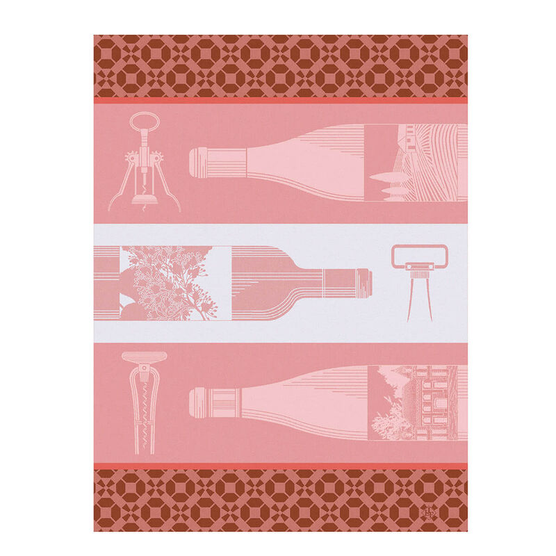 Geschirrtuch Vin en Bouteille Rose 60x80 baumwolle, , hi-res image number 1