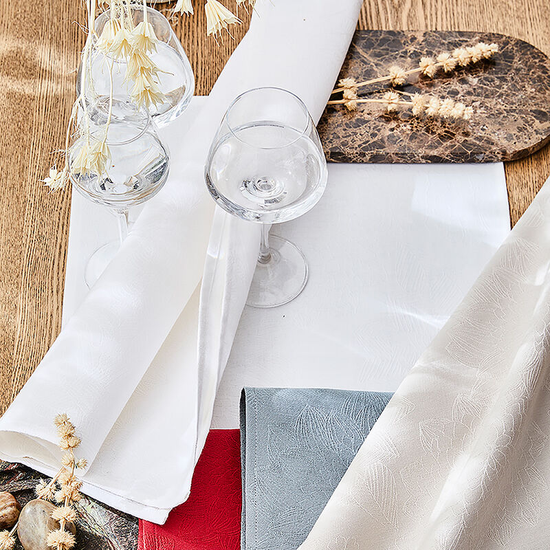 Serviette Marie-Galante Blanc 58x58 100% baumwolle, , hi-res