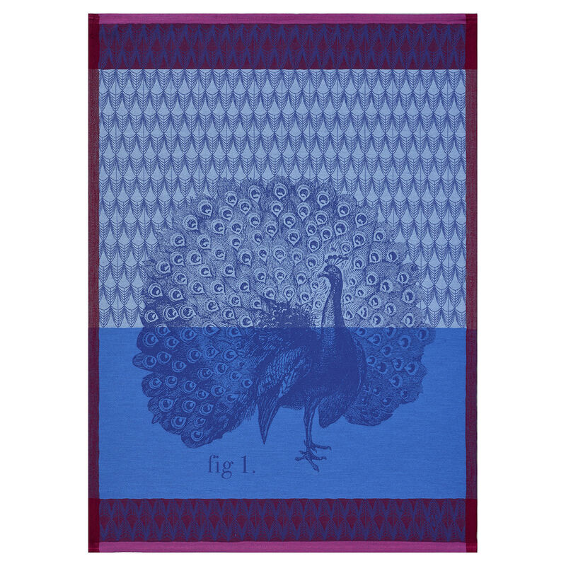 Geschirrtuch Planche animalière Paon Azur 60x80 baumwolle, , hi-res image number 0