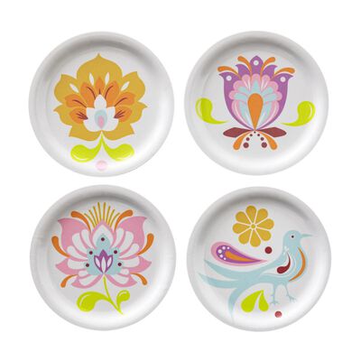 Packung 4 glasuntersetzer Alegria Holz