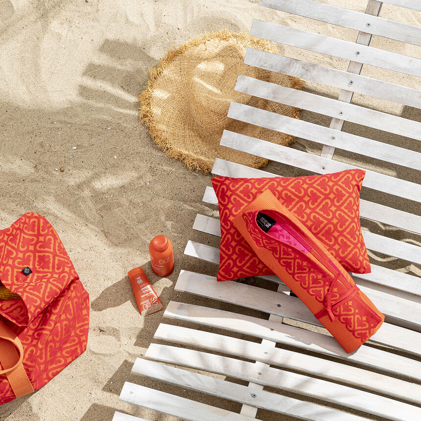 Strandkissen Mono&iuml; Capucine 32x25 100% baumwolle, , hi-res image number 0