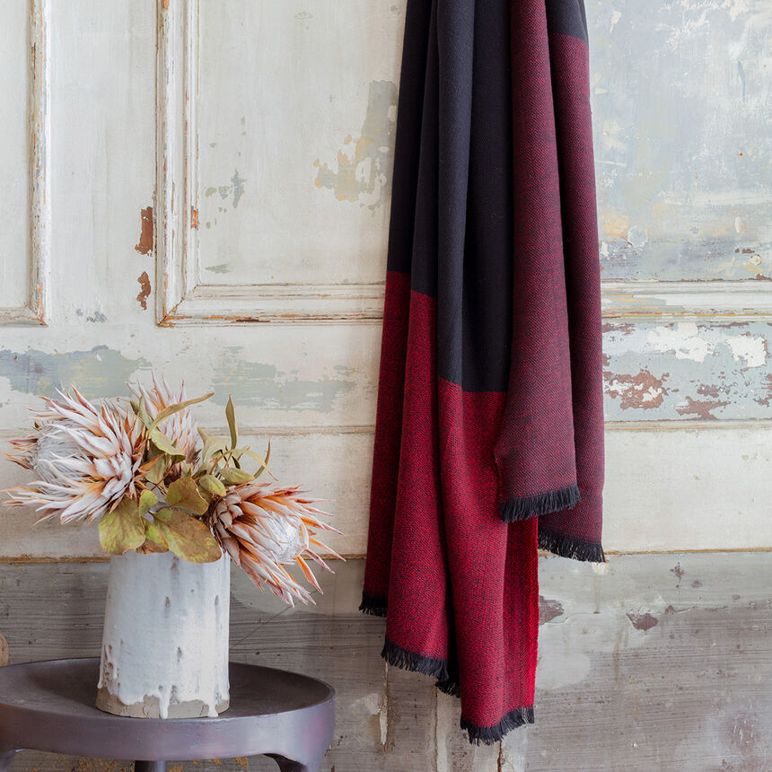 Plaid Duo Prune 150x200 100% wolle, , hi-res image number 1