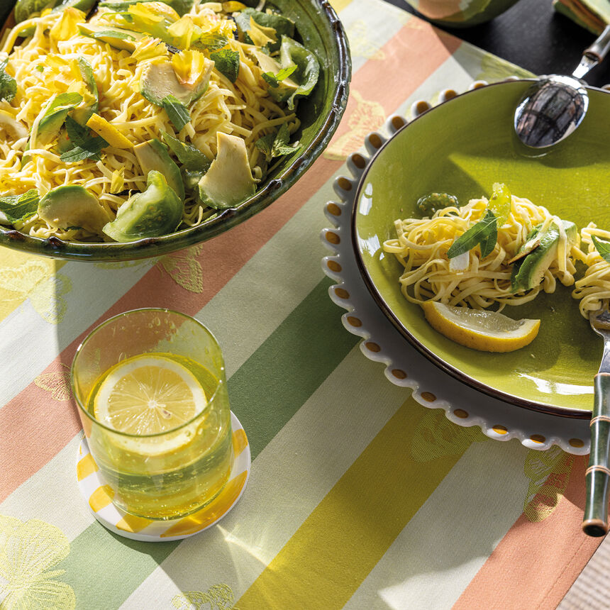 Tischdecke Bal des papillons Citrus &Oslash;175 100% baumwolle, , hi-res image number 0