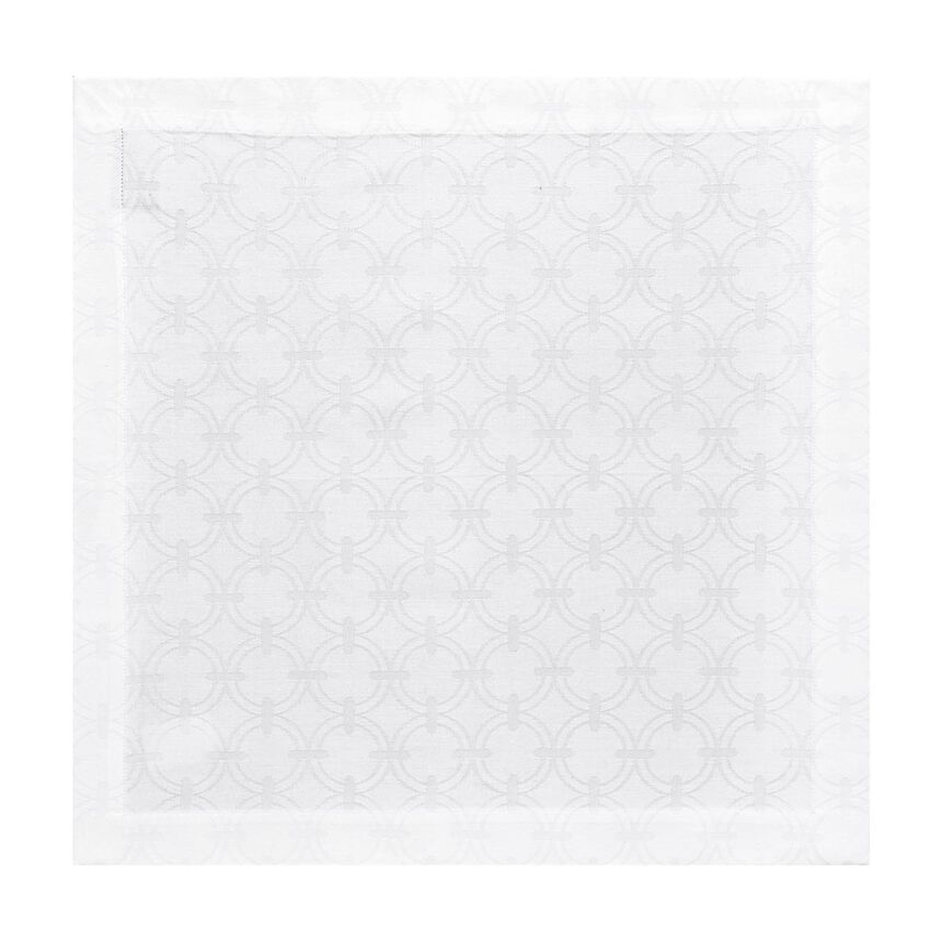Serviette Anneaux Blanc 50x50 baumwolle, , hi-res image number 2