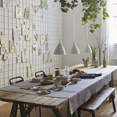 Tischdecke Slow Life Baumwolle, Leinen,  Tischdecke Slow Life Baumwolle, Leinen