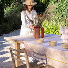 Tischdecke &Eacute;t&eacute; Indien Abricot 120x120 100% Leinen, , hi-res image number 0