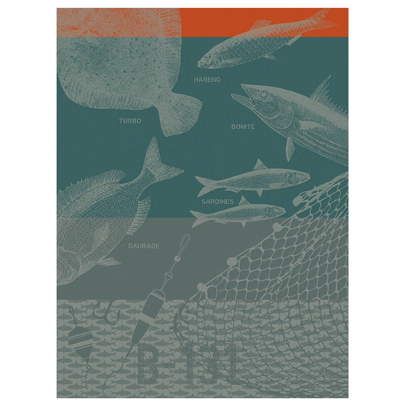 Geschirrtuch Pêche en mer Filet 60x80 baumwolle, , hi-res image number 0