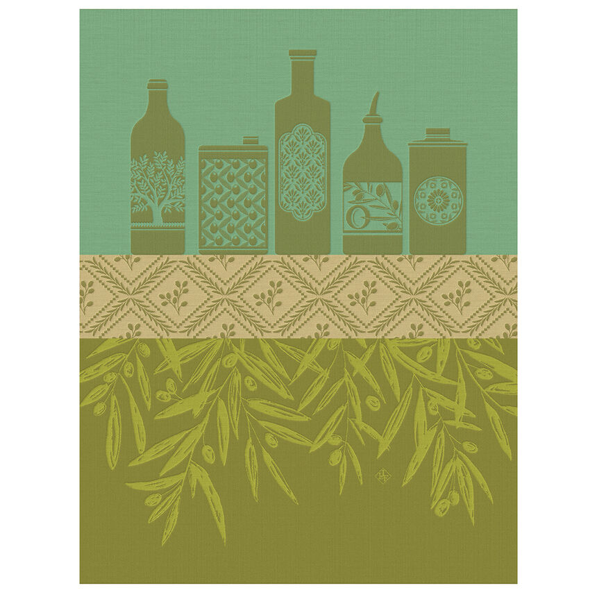 Geschirrtuch Huiles proven&ccedil;ales Olive 60x80 100% baumwolle, , hi-res image number 0