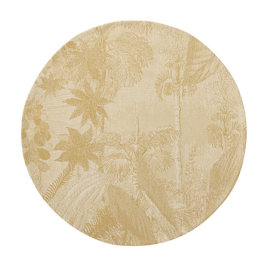 Beschichtete Tischset Sinhar&acirc;ja Beschichtet Fauve &Oslash;38 100% baumwolle, , hi-res image number 0