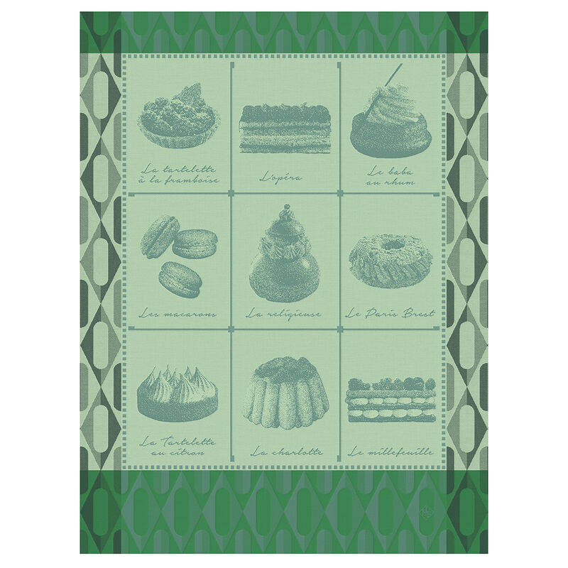 Geschirrtuch Pâtisseries Françaises Pistache 60x80 100% baumwolle, , hi-res image number 0