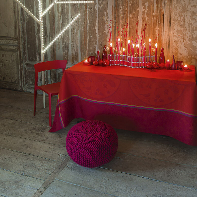 Tischdecke Contes d'hiver Airelle 175x175 halbleinen, , hi-res image number 1