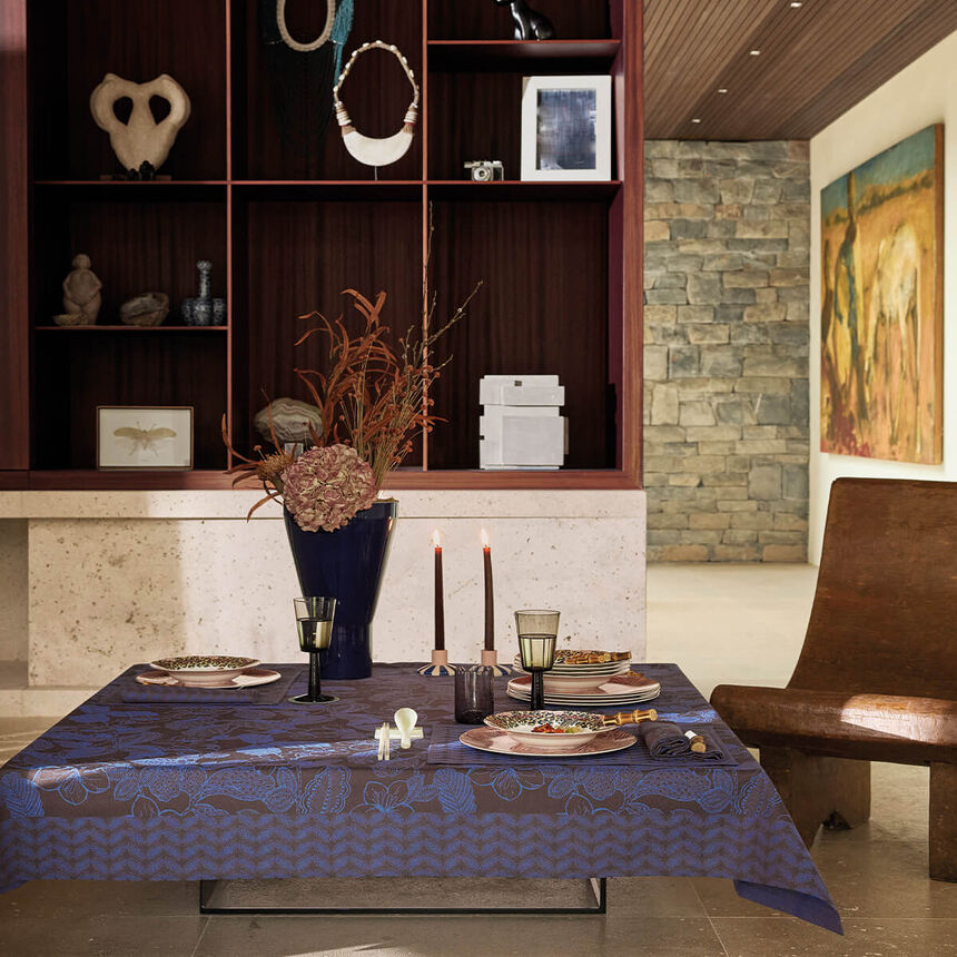 Tischdecke Sulawesi Terre Indigo 150x150 baumwolle, , hi-res image number 3