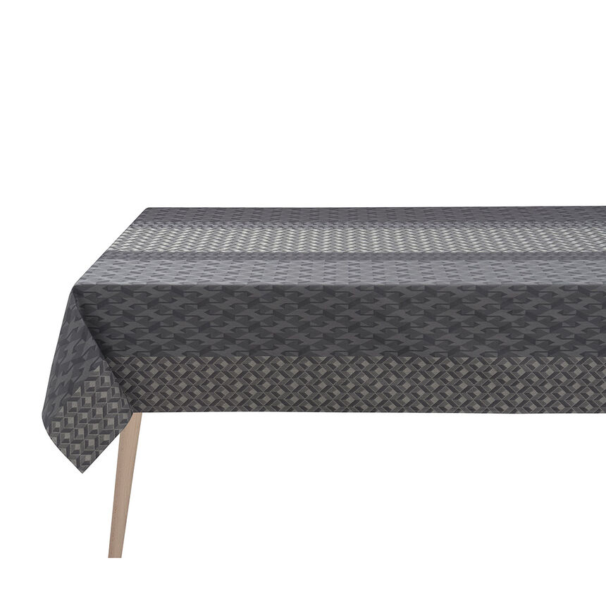 Beschichtete Tischdecke Caract&egrave;re Enduit Titane 150x150 100% baumwolle, , hi-res image number 1