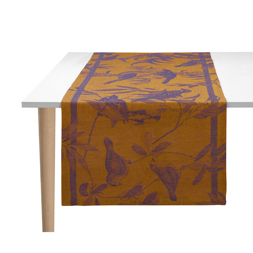 Tischl&auml;ufer Voli&egrave;re Nocturne 50x150 leinen, , hi-res