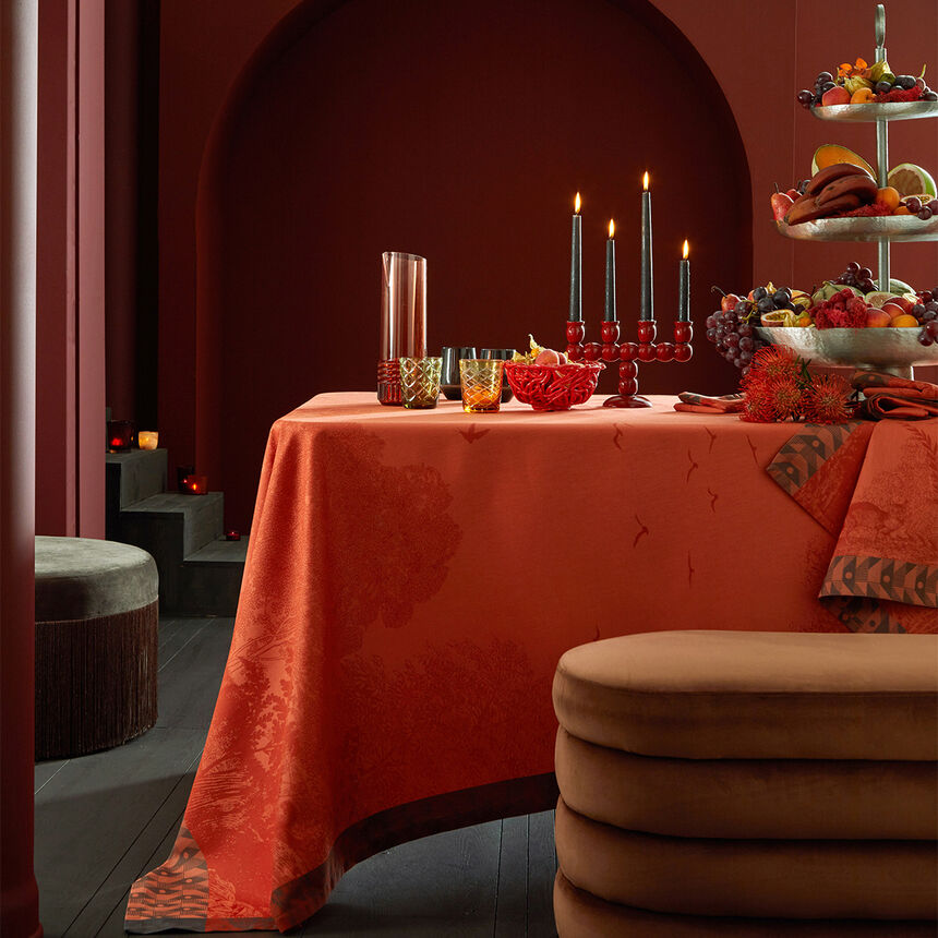 Tischdecke For&ecirc;t enchant&eacute;e Automne 175x175 baumwolle, , hi-res image number 0