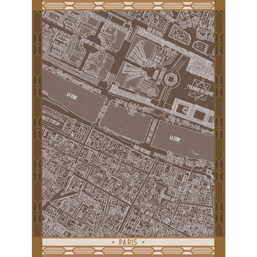 Geschirrtuch A vol d'oiseau Paris Ch&ecirc;ne 60x80 baumwolle, , hi-res image number 0