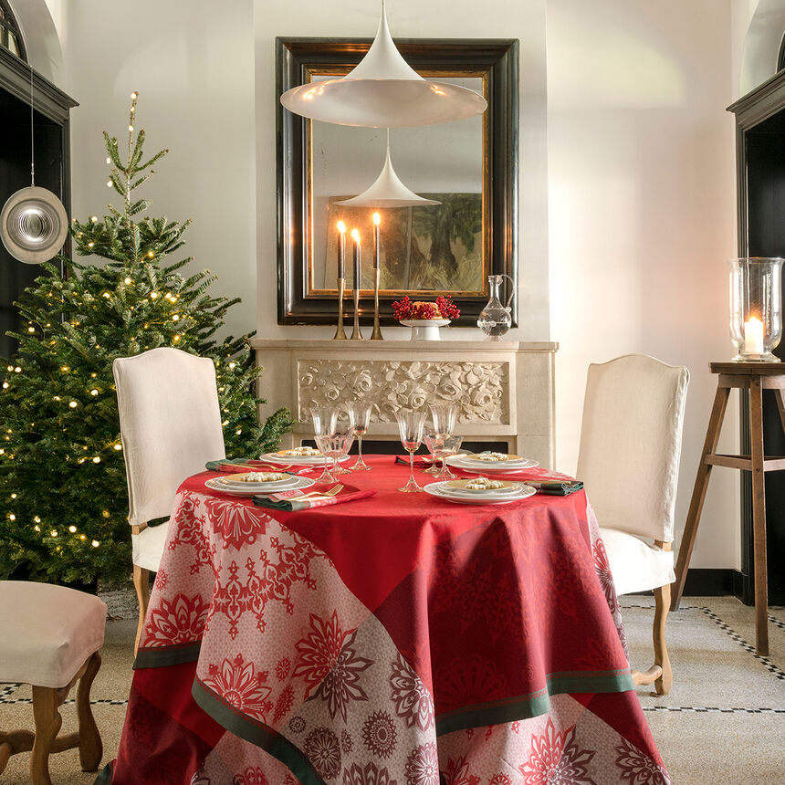 Tischdecke Lumi&egrave;res d'&eacute;toiles  Rubis 175x175 100% baumwolle, , hi-res image number 0